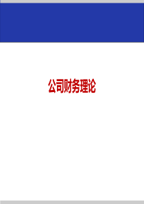 公司财务理论