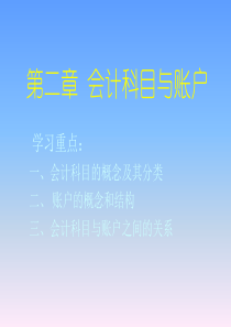 会计科目与账户