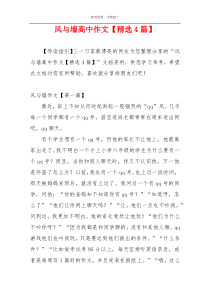 风与墙高中作文【精选4篇】