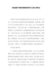 纪检监察干部教育整顿参观学习汇篇心得体会
