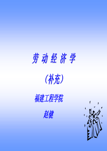 劳动经济学（补充课件）