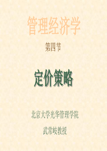 北大光华武常岐-管理经济学5
