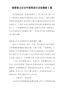 城管委主任全年流程进行总结最新4篇