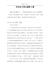 毕业实习周记最新5篇