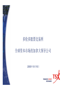 多伦多股票交易所介绍(1)
