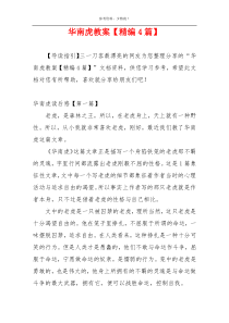 华南虎教案【精编4篇】