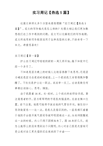 实习周记【热选5篇】