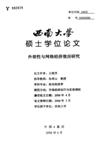 外部性与网络经济效应研究