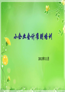 小企业会计准则培训讲义123