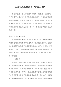 农远工作总结范文【汇编4篇】