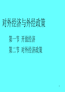 对外经济与外经政策