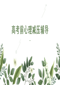高考前心理减压辅导(PPT教育模板)