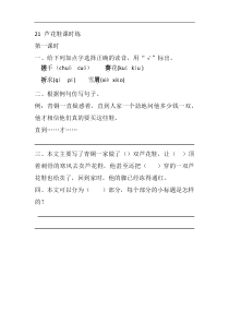 21 芦花鞋课时练[小学语文4年级下册]