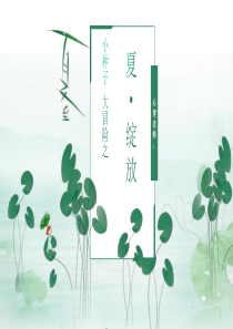 中考辅导自然疗愈课程小种子大冒险之夏天绽放[PPT教学模板]
