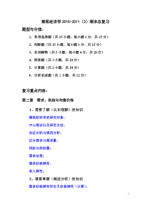 微观经济学整理