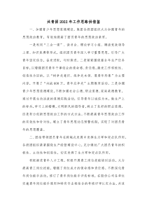 共青团2022年工作思路供借鉴