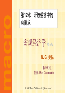 曼昆版宏观经济学ch12重放开放经济蒙代尔-弗莱明模型