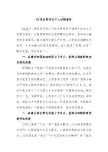 XX党支部书记个人述职报告