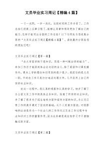 文员毕业实习周记【精编4篇】