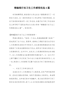 精编银行实习生工作感悟优选4篇