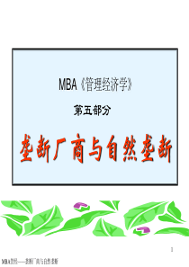 李国津-管理经济学-第五部分垄断厂商与自然垄断