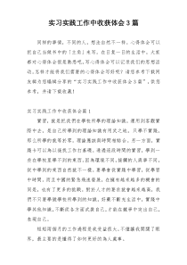 实习实践工作中收获体会3篇