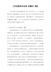 工作技能培训总结【最新5篇】