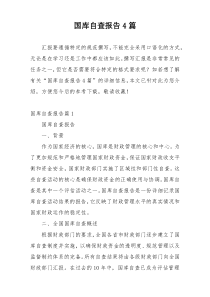 国库自查报告4篇