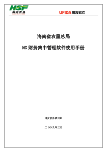 用友NC财务系统使用手册