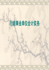 行政事业单位会计实务