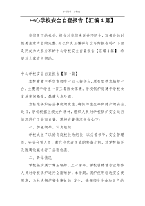 中心学校安全自查报告【汇编4篇】