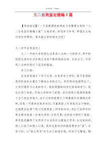 大二自我鉴定精编5篇