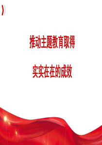 党内主题教育主题模板-推动主题教育取得实实在在的成效（ppt）