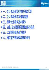金蝶初级会计电算化操作练习