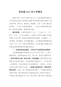 企业党支部20XX年工作意见