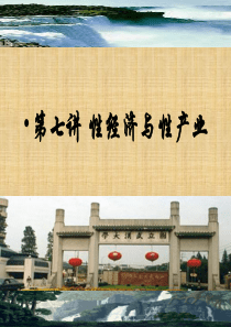 第七讲性经济与性产业(1)