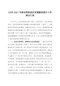 XX市20XX年推动两新组织党建整体提升工作情况汇报