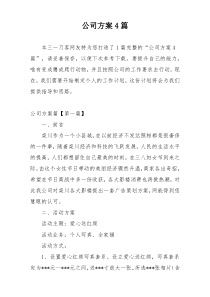 公司方案4篇