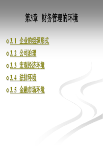 第三章财务管理的环境