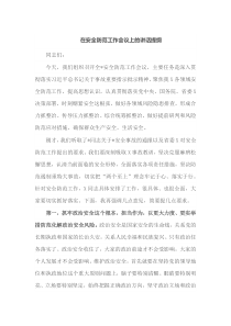 在安全防范工作会议上的讲话提纲