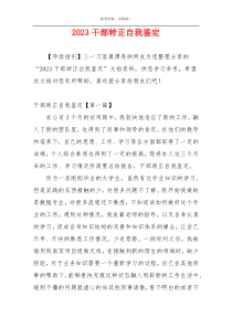 2023干部转正自我鉴定