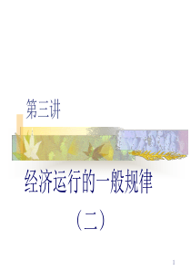 经济运行的一般规律(1)