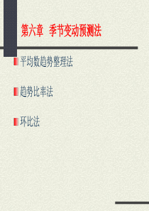 经济预测季节变动预测法(1)