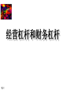 经营杠杆和财务杠杆PPT57页
