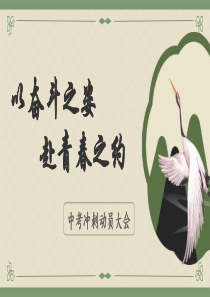 【PPT教学模板】以奋斗之姿赴青春之约中考冲刺动员大会