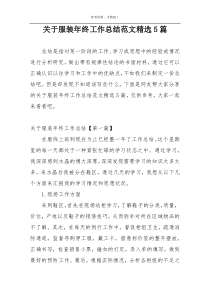 关于服装年终工作总结范文精选5篇