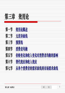 西方经济学 第三章 效用论