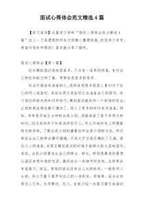 面试心得体会范文精选4篇