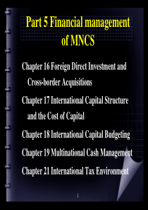 跨国财务管理16章