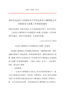 金水小额贷款文件